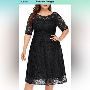 Nwt pinup fashion 22w black lace dress